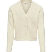 Kids Only Kogmandy Ls Short Boxy Cardigan Knt Noos - Cream - 122-128