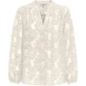 ONLY Onlkorsa Ls Jaquard Shirt Wvn - Cream - M