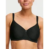 Swegmark Smooth Line Padded Wired Bra White - Black - 75 C