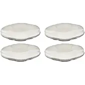 Serax Plate Ribbed M Inku By Sergio Herman Set/4 - Cream - Ø 13.9 CM