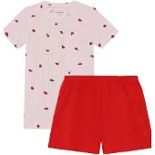 Minymo T-Shirt+Short Set Aop - Pink - 110