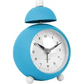 Karlsson Alarm Clock Chaplin Metal Matt Bright Blue - Blue - H:12.7CM