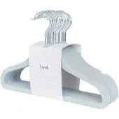3 Sprouts Velvet Hangers (15 Pcs.), Blue - Grey - ONE SIZE