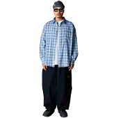 Woodbird Wbjong Dobby Check Shirt - Blue - XXL