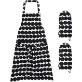 Marimekko Räsymatto keittiötekstiilisetti Valkoinen-musta
