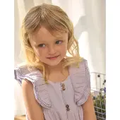 En fant Dress Ss Muslin - Purple - 116