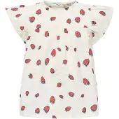 ONLY Kmgfina Cerise Ss Top Aop Wvn - Cream - 104