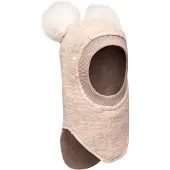Huttelihut Balaclava Wool Alpaca Pompoms - Pink - 53\4-6Y