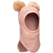 Huttelihut Balaclava Wool Alpaca Pompoms - Pink - 48\0-12M