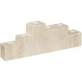 Mette Ditmer Step Candleholder - Beige - W4.5X L32X H11.5CM