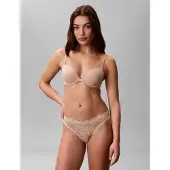 Calvin Klein Thong 3Pk - Beige - S