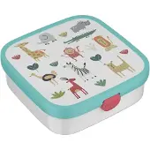 Mepal Madkasse Bento Campus Animal Friends - White - 18X18X6.2CM