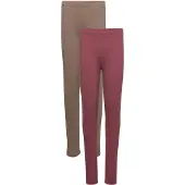 Minymo Sweat Leggings (2-Pack) - Brown - 86