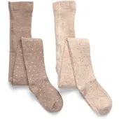 Minymo Wool Stocking - 2-Pack - Beige - 92\98