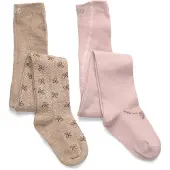 Minymo Stockings W. Pattern (2-Pack) - Multi/patterned - 140\146