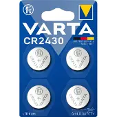 Varta Batterie Knopfzelle CR2430 3V 290mAh Lithium 4St. (06430101404)