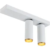 Loom Design LED-kattokohdevalo X-Beam, 2-lamppuinen, valkoinen himmennettävä, Valkoinen/opaali, Olohuone/ruokailutila, Alumiini, Moderni