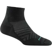 Darn Tough Women's Run Quarter No Cushion Ultra-Lightweight Sock Black Urheilusukat S (35-38)