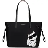 Karl Lagerfeld Ostoskassi 'Ikon Choupette' musta / valkoinen