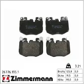 ZIMMERMANN Jarrupalasarja (4kpl), levyjarru 26776.195.1