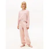 Tommy Hilfiger Ls Cuffed Pj Set - Pink - 128-140