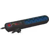 LESTAR Listwa przeciwprzepięciowa LFT-2005, 3L EMI/RFI, 5,0m, czarna