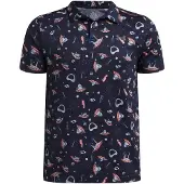 Under Armour Ua Matchplay Printed Polo - Navy - 140-152