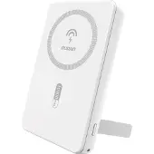 Dudao Powerbank telineellä 10000mAh 20W USB, USB-C ja MagSafe - valkoinen