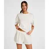 Hunkemoller Pyjamashortsit vaaleanharmaa / valkoinen