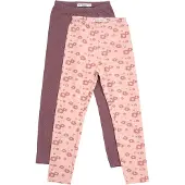 Minymo Sweat Leggings (2-Pack) - Purple - 104