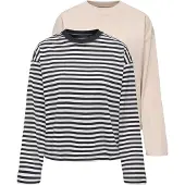 ONLY Paita 'ONLHAPPY' beige / antrasiitti