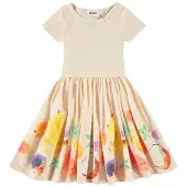 Molo Cissa Short-Sleeved Dress Dancing Fruits 92/98 cm Beige 92/98 cm Tytöt