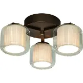 Aneta Lighting Amsterdam ruskea/kirkas/valkoinen 3-osainen plafondi