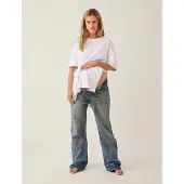 Boob Oversized T-paita + Halkio, White, XS-S