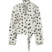 Gina Tricot Scarf Top - White - 34