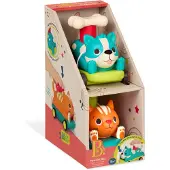 B. toys Koira- ja kissa-ajoneuvo Push & Go, 2 kpl