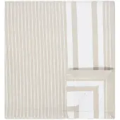 Lexington Home Icons Striped Org Cotton Oxford Tablecloth - Beige - 150X250