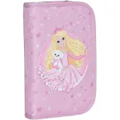 Beckmann Single Section Pencil Case With Content, Rosie - Pink - ONE SIZE