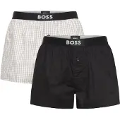 BOSS 2P Boxer Shorts Ew - Black - S