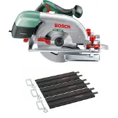 Bosch PKS 66-2AF 1600W 66 mm cirkelsåg, exakt kapning, CleanSystem-hus för dammupptagning, ergonomiskt handtag.