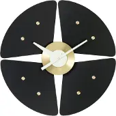 Vitra Petal-seinäkello musta/messinki ø 45 cm