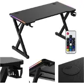 Huzaro Hero 2.3 rgb black pelipöytä 120 cm – LED-valoilla, Carbon-pinnoite