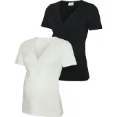Mamalicious Mlkerrie Tess imetyspaita 2-Pack Black S