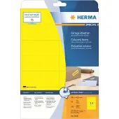 Herma 5058, Keltainen, Itse kiinnittyvä tulostintarra, A4, Paperi, Laser/Inkjet, Irroitettava