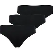ICANIWILL Invisible Thong 3-Pack - Black - XS