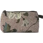 Ceannis Cosmetic Bag Flower Linen - Pink - 21X6X12CM