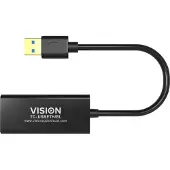 Vision Ethernet-verkkosovitin - - TC-USBETH/BL - USB-A RJ45:een - Fast Ethernet - Musta