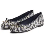 Tommy Hilfiger Th Charm Jacquard Ballerina - Navy - 36