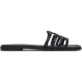 Tommy Hilfiger Th Script Flat Mule Lth - Black - 36