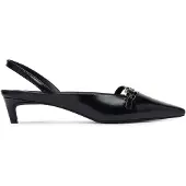 Tommy Hilfiger Th Buckle Kitten Slingback Pump - Black - 39